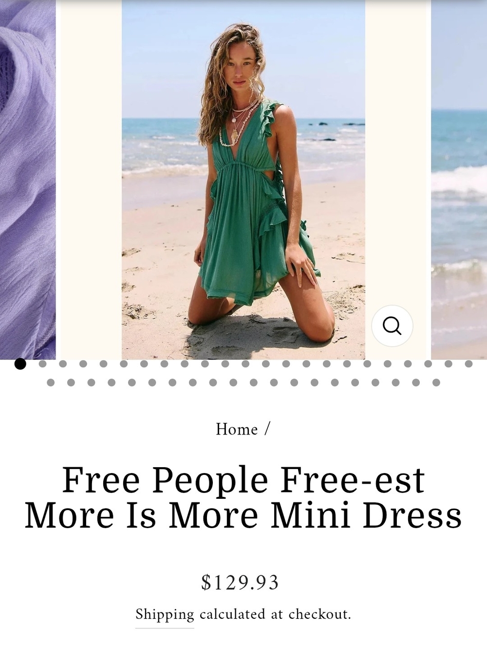 Free People Cream Ruffled Mini Dress - Picture 11 of 14